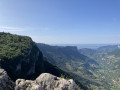 Der Aussichtspunkt Belvédère de Révoulat vom Croix de Châtelard aus Le Belvédère de Révoulat depuis la Croix de Châtelard