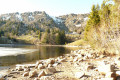 Schwarzer See und Forellensee oder Forletsee vom Wettsteinpass aus Lac Noir et Lac des Truites ou du Forlet à partir du Col du Wettstein