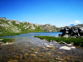 Les lacs Blanchet et du Longet depuis le refuge Agnel