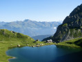Der Obstans See und der Frugnoni Gipfel (Osttirol) Le lac d'Obstans et la cime Frugnoni (Tyrol Oriental)