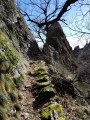 Pfad der 1000 Stufen - Sprung und See von Vezoles Sentier des 1000 marches - Saut et Lac de Vezoles