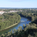 Les Coteaux, die Garonne und Arize von Carbonne aus Les Coteaux, la Garonne et Arize depuis Carbonne