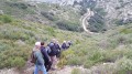 Der Weg „Piste des Lombards” über den Kamm La piste des Lombards par la crête