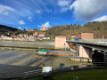 Schloss Hirschhorn und Blick auf den Neckar Hirschhorn Castle and views of the Neckar River