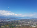 Vue sur Genève et le lac Léman de la terrasse du Téléphérique